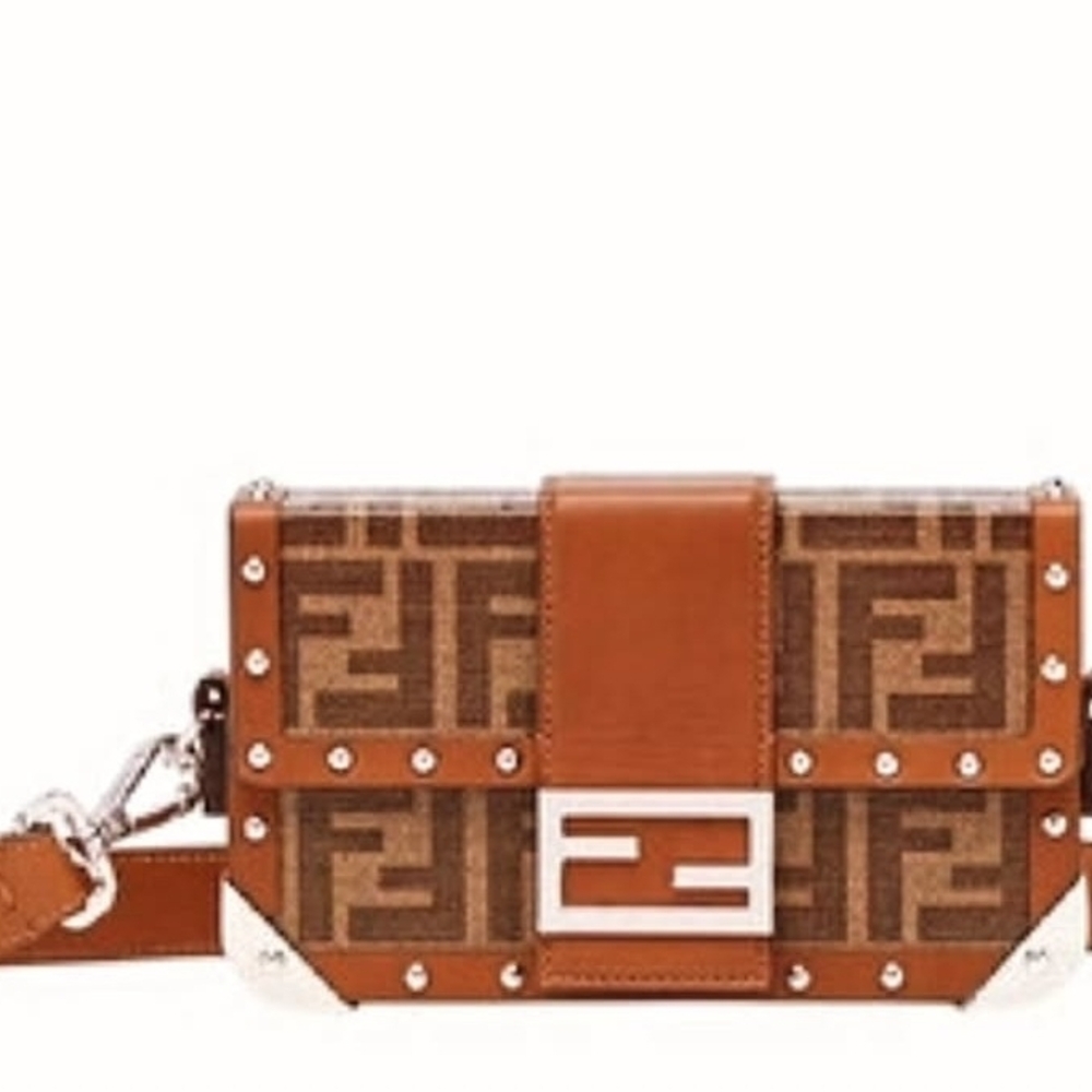 Fendi Brown Leather Crossbody Bag